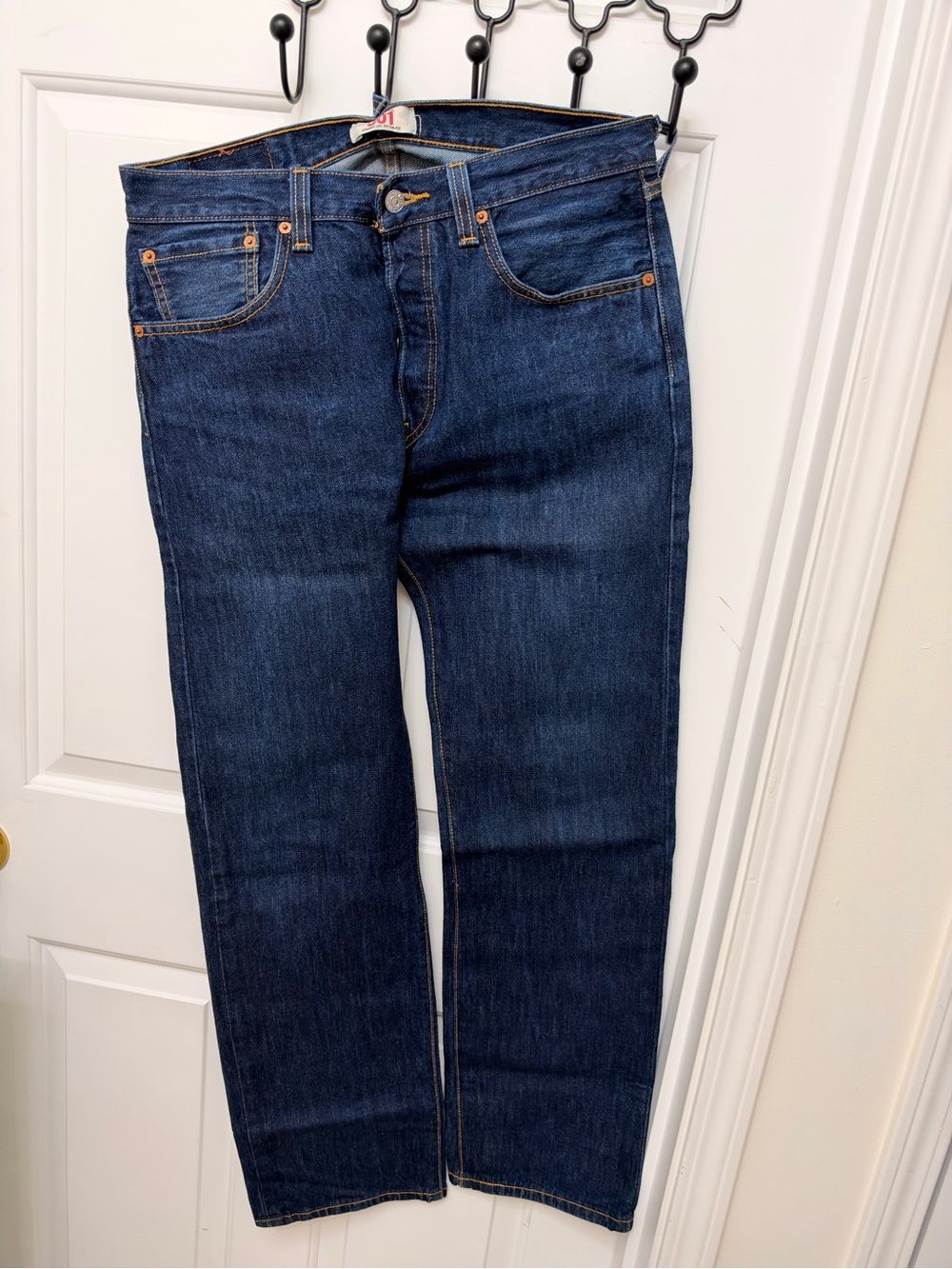 Levi’s 501 button fly indigo blue jeans